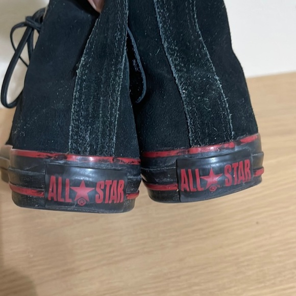 VINTAGE RARE Converse All Star 1Q101 Suede Leather Hi Sneakers sz 7 women - Picture 2 of 16